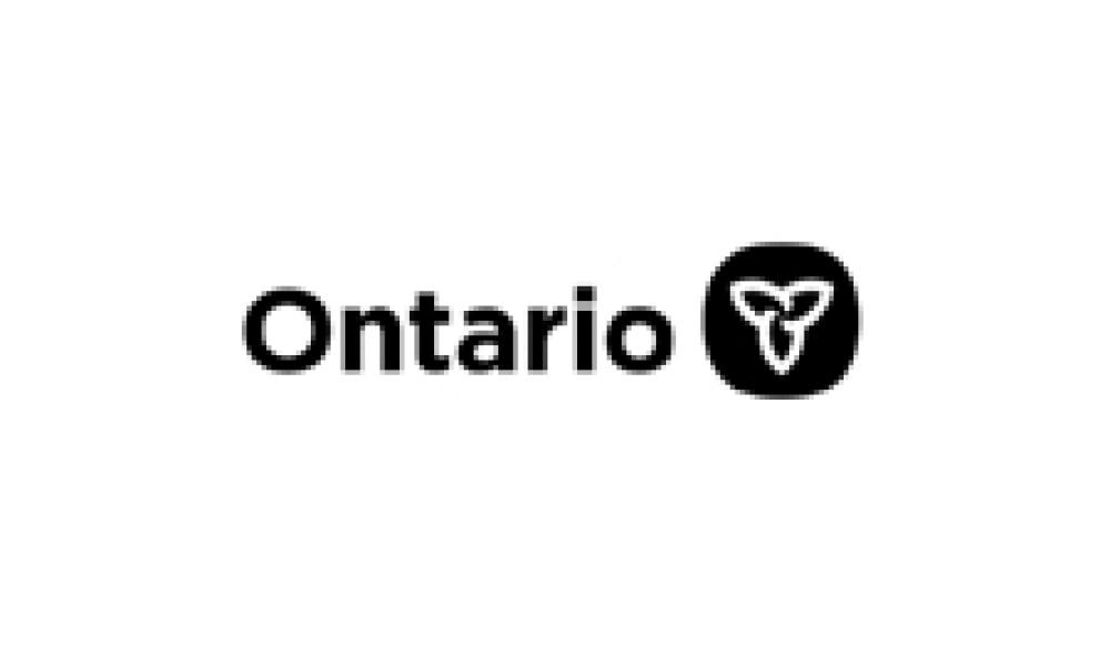 Black and White Province of Ontario Logo